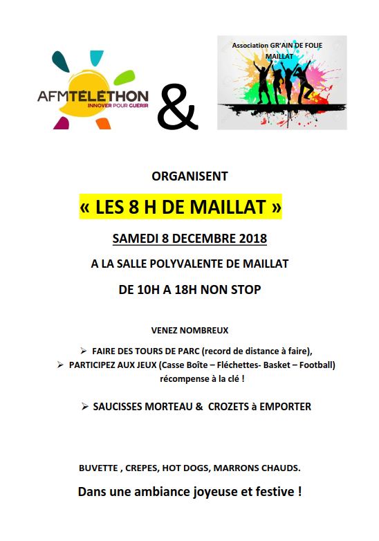 telethon 8 h de maillat